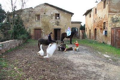 il backstage del set del carnevale fotografico