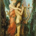 Gustave Moreau - Melpomene nel dipinto 'Esiodo e la musa' (1891)