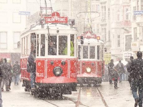 Nostalgic red tram