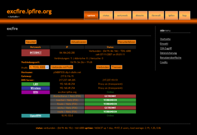 IPFire, firewall basato su Linux, eseguibile da CD ROM oppure da un'unità USB.