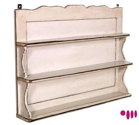 Piattaia shabby chic mensola cucina grigio tortora design myArtistic