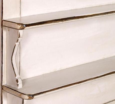 Piattaia shabby chic mensola cucina grigio tortora design myArtistic