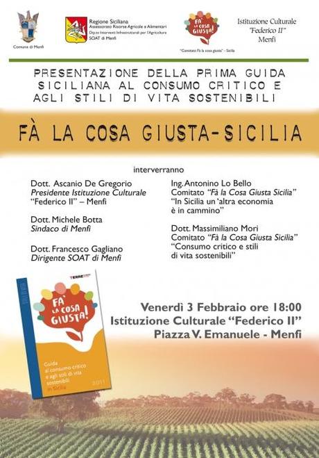 Fa’ la Cosa Giusta- Guida al consumo critico e stili di vita sostenibile in Sicilia