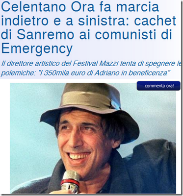 Celentano e i comunisti di Emergency