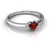 White gold emerald ring Rubrica modaiola #3: Red Velvet Valentine