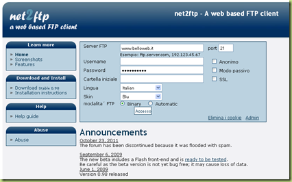 image2 Risorse per WebMaster: Client Web Ftp gratuito