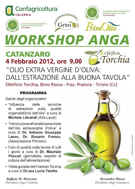 Workshop sull'extravergine a cura dell'ANGA Calabria.