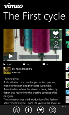 Vimeo per Windows Phone