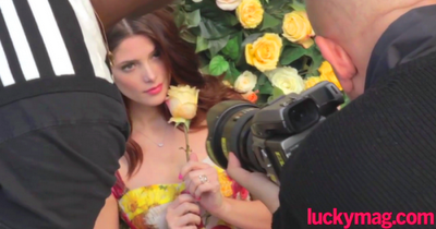 Dietro le quinte del Lucky Magazine con Ashley Greene in Dolce & Gabbana