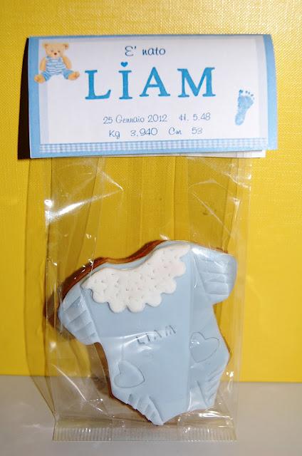 I biscotti decorati per Liam : benvenuto piccolino!