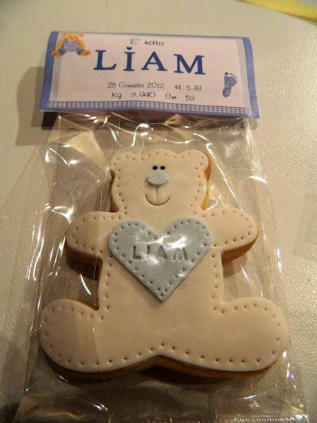 I biscotti decorati per Liam : benvenuto piccolino!