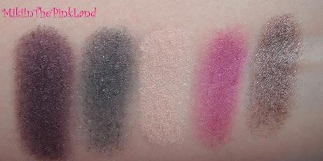 Urban Decay: Mariposa Palette, swatches.