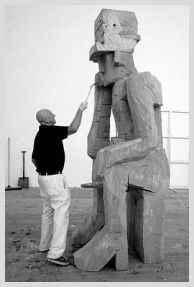 Georg Baselitz al lavoro su Volk Ding Zero