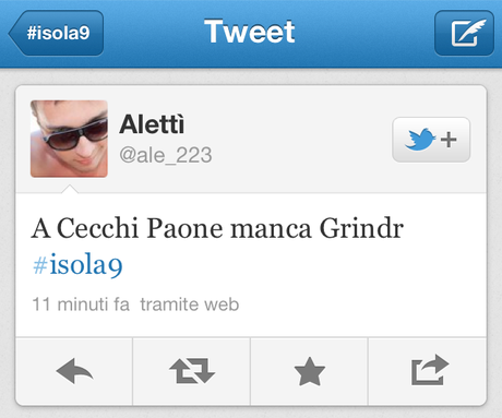 VITA DA TWITTER: GRINDR