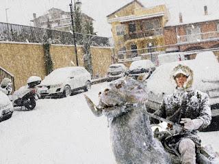 Photoshop: Roma emergenza neve