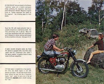 Vintage Brochures - BSA 1966 sales brochure (North America)