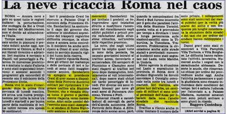 Disagi a Roma, cosa accadde nel 1985 e nel 1986….