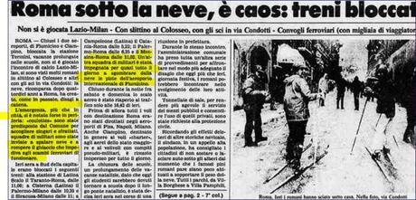 Disagi a Roma, cosa accadde nel 1985 e nel 1986….