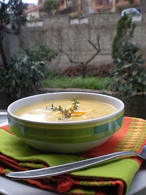 Minestra di Patate e Carote al profumo di Arancia