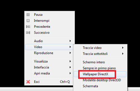 video wallpaper Utilizzare VLC Media Player per impostare video come sfondo del Desktop