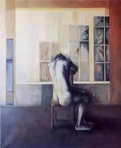Aldo Alberti - Nudo seduto in interno (1965) Aldo Alberti: un Secolo di Pittura