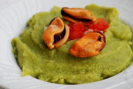 CREMA DI CAVOLO ROMANESCO CON LE COZZE