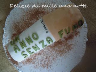 TORTA  SIGARETTA.....per festeggiare un anno senza fumo!!!!