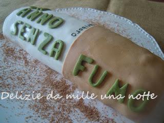 TORTA  SIGARETTA.....per festeggiare un anno senza fumo!!!!