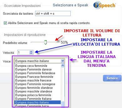 selectendspeak2 Select and Speak: metti la voce a Google Chrome