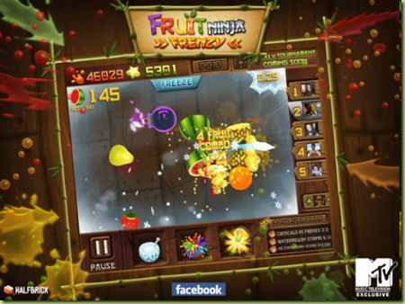 image thumb11 Miglior gioco per Facebook: Fruit Ninja Frenzy