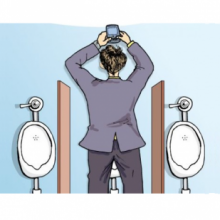 Tre italiani su quattro al bagno col cellulare