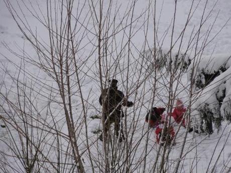 Bambini giocano con la neve - nevicata Roma 4/2/2012