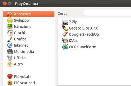 PlayOnLinux  accessori