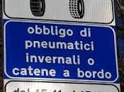 Strade obbligo pneumatici invernali catene bordo