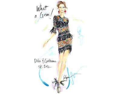 Cartoline illustrate della 'Dolce & Gabbana donna p/e 2012'