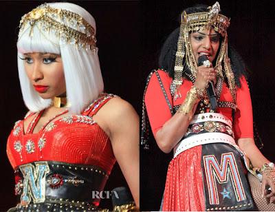 Nicki Minaj & M.I.A in Fausto Puglisi al Super Bowl XLVI Half - Time Show