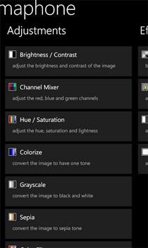 Pictomaphone Adjustments Foto Editor per Windows Phone: Pictomaphone