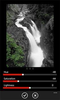 Pictomaphone Adjustments Sliders Foto Editor per Windows Phone: Pictomaphone