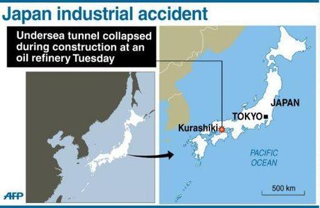 Crolla tunnel marino di una raffineria in Giappone: 5 dispersi