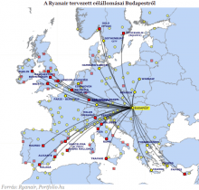 Ryanair: 31 nuove tratte da Budapest da 9,99€