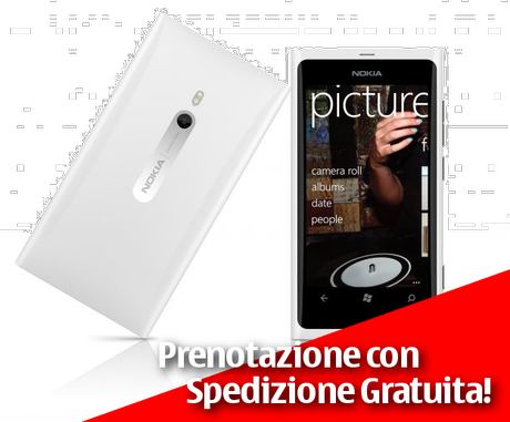 Nokia Lumia 800 Bianco / White Prenotazione disponibile in Italia : Prezzo e disponibilità