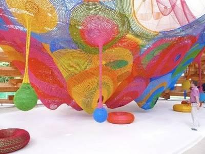 crochet net art Playground Crochet Artist Toshiko Horiuchi MacAdam
