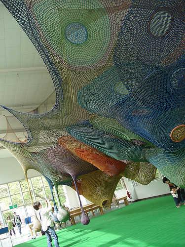 castle of nets crochet art Playground Crochet Artist Toshiko Horiuchi MacAdam
