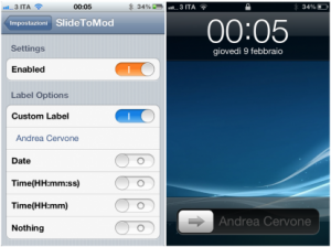 TweakCydia: SlideToMod, un nuovo tweak per modificare la scritta SlideToUnlock