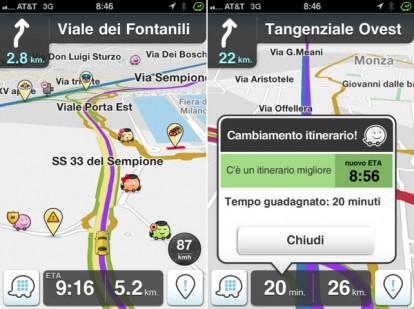 waze iphone 414x309 Waze, il navigatore GPS social, si aggiorna con numerose novità