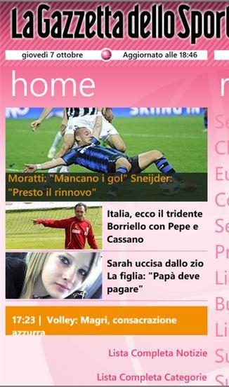 Update: Gazzetta.it v1.4.0.0 per Windows Phone