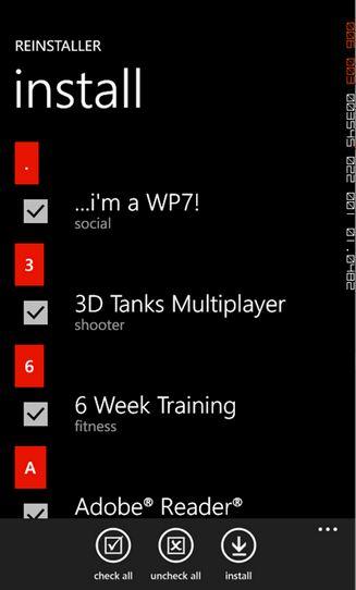 Reinstaller per Windows Phone