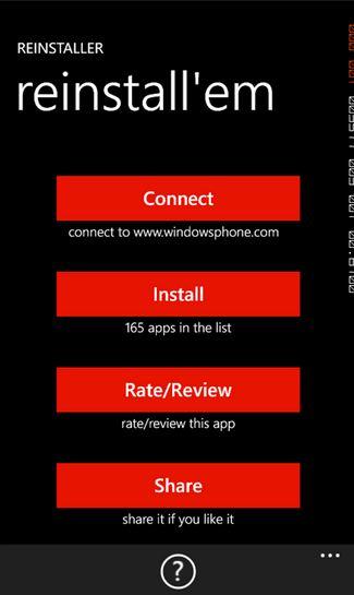 Reinstaller per Windows Phone