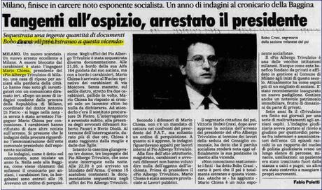 Gli Anni neri della Repubblica: l’arresto di Mario Chiesa e l’avvio di Tangentopoli