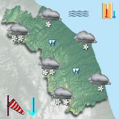 Previsioni meteo della Protezione Civile Marche fino a martedì 14